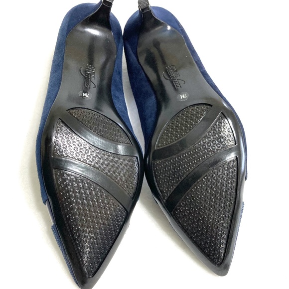 Alfani step n flex Womens Leather Suede shoes size 7M Blue, New - Picture 7 of 8